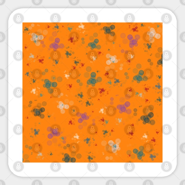 Orange explosion of Color Sticker by NCLady0824 Designs